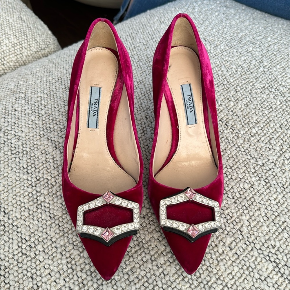 Prada Velvet Pumps